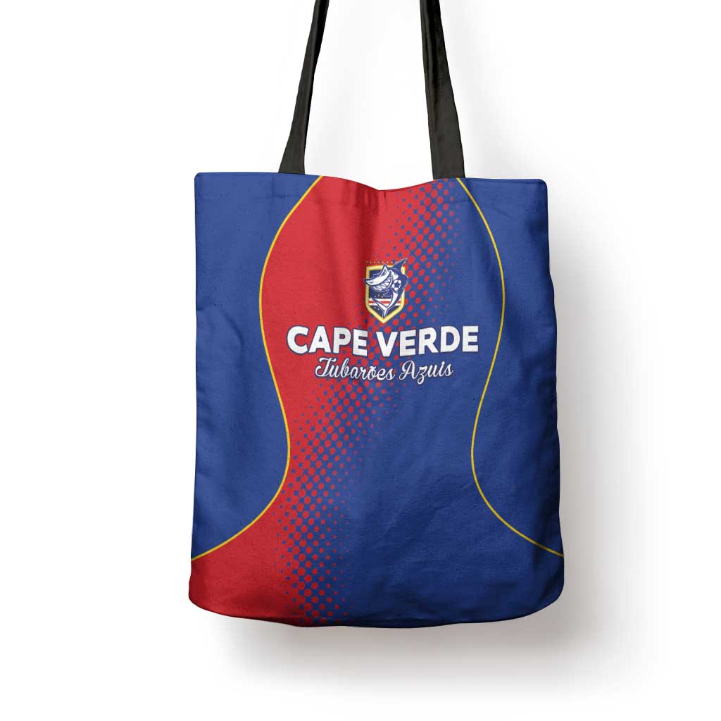 Cape Verde Football Tote Bag Blue Sharks Make History