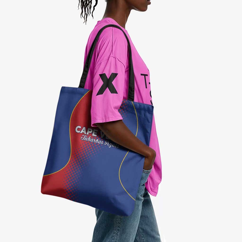 Cape Verde Football Tote Bag Blue Sharks Make History