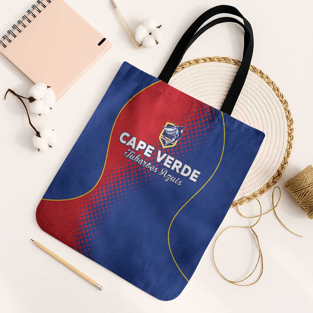 Cape Verde Football Tote Bag Blue Sharks Make History
