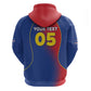 Custom Cape Verde Football Zip Hoodie Blue Sharks Make History - African Pride