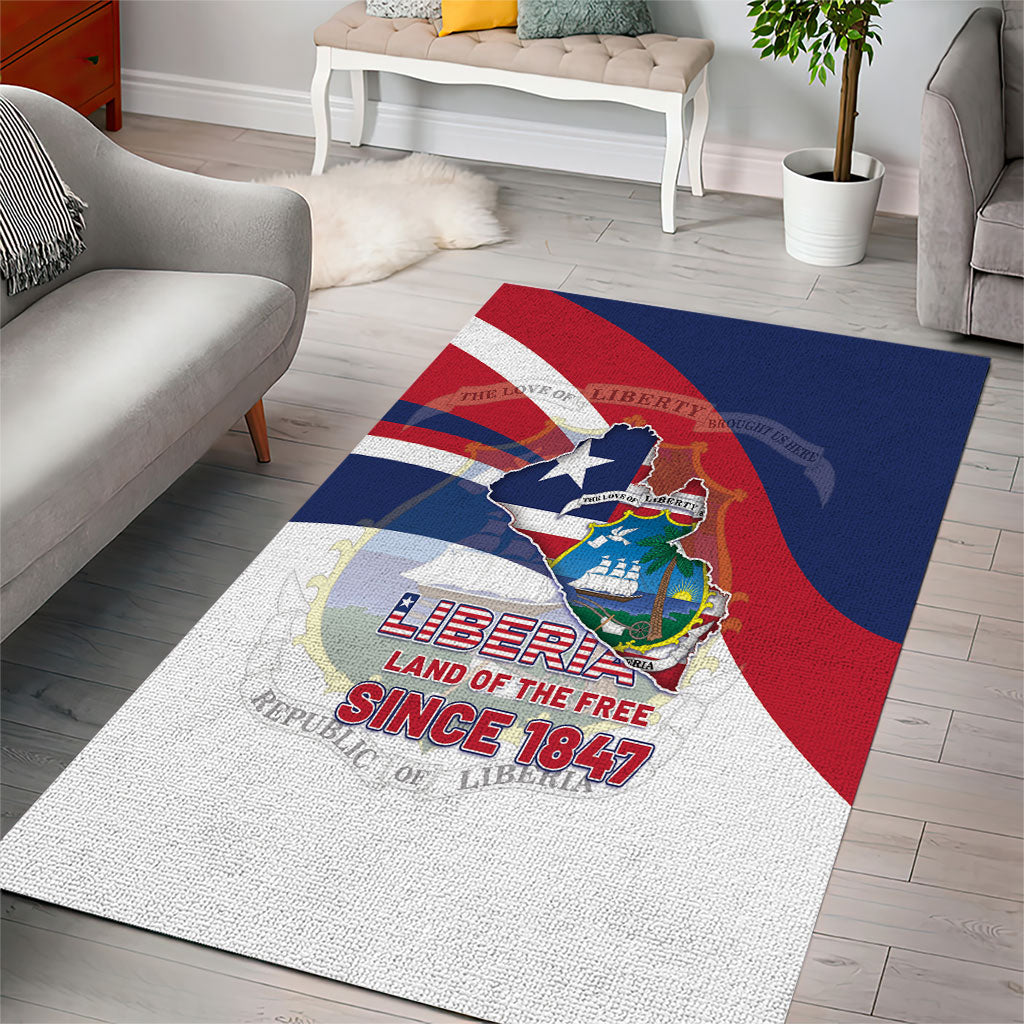 Liberia 1847 Area Rug Happy Independence Day