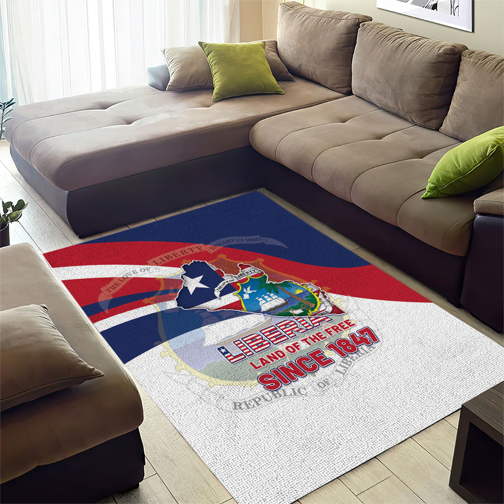 Liberia 1847 Area Rug Happy Independence Day