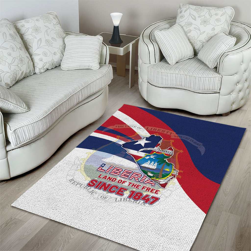 Liberia 1847 Area Rug Happy Independence Day