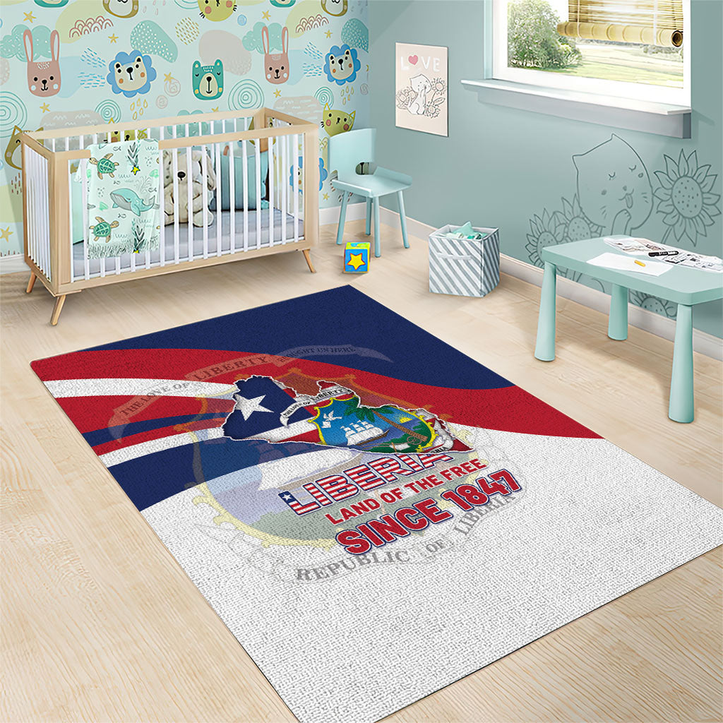 Liberia 1847 Area Rug Happy Independence Day