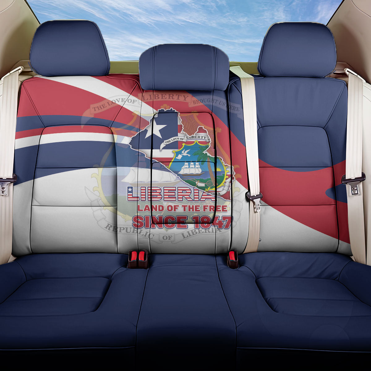 Liberia 1847 Back Car Seat Cover Happy Independence Day
