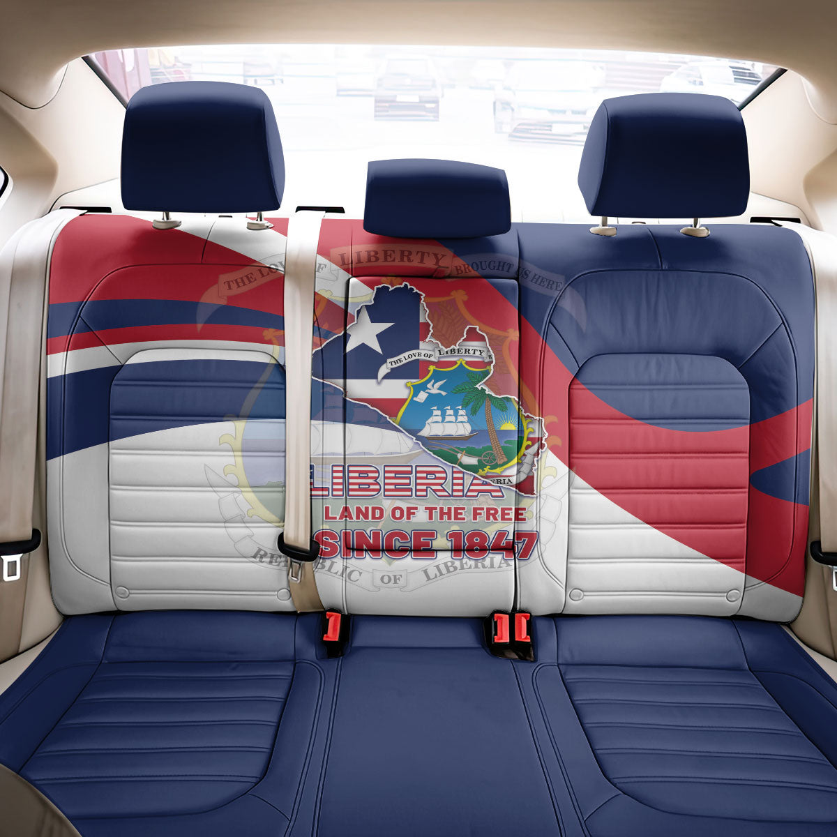 Liberia 1847 Back Car Seat Cover Happy Independence Day