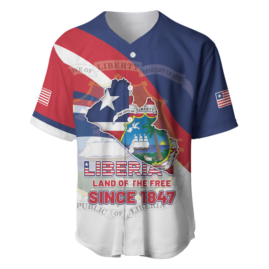 Liberia 1847 Baseball Jersey Happy Independence Day