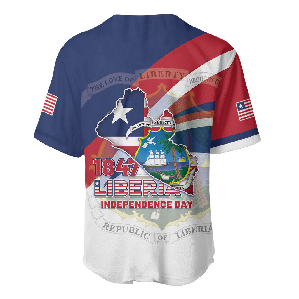 Liberia 1847 Baseball Jersey Happy Independence Day