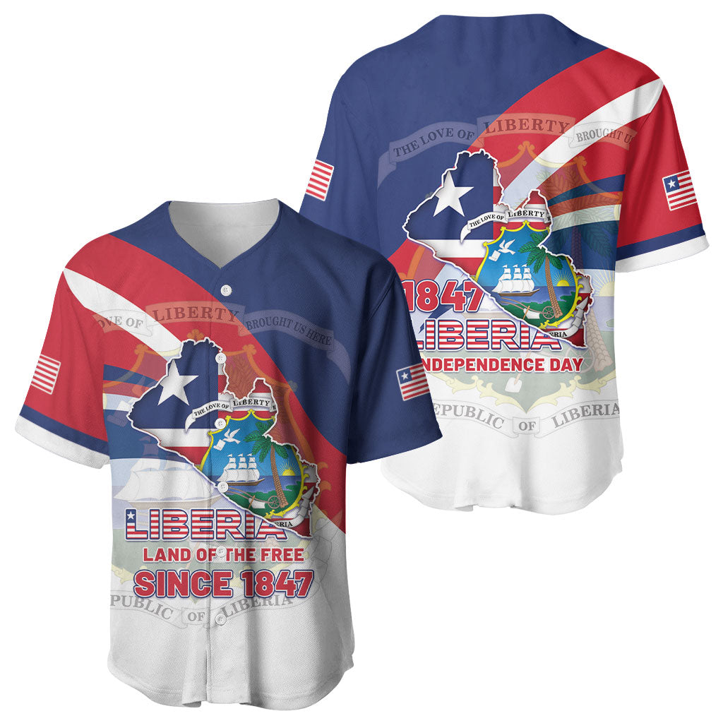 Liberia 1847 Baseball Jersey Happy Independence Day