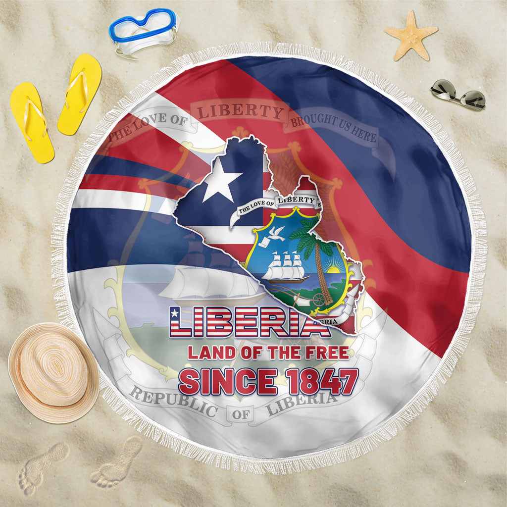 Liberia 1847 Beach Blanket Happy Independence Day