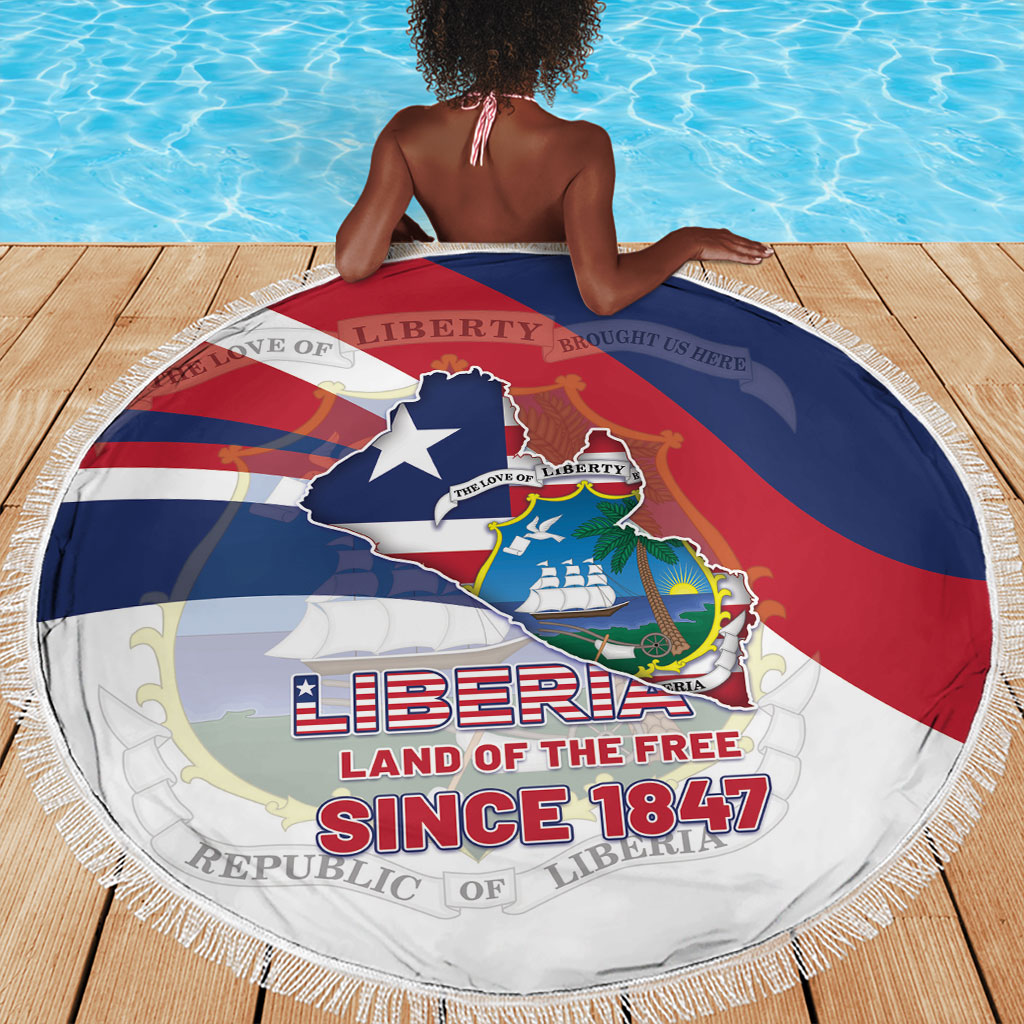 Liberia 1847 Beach Blanket Happy Independence Day