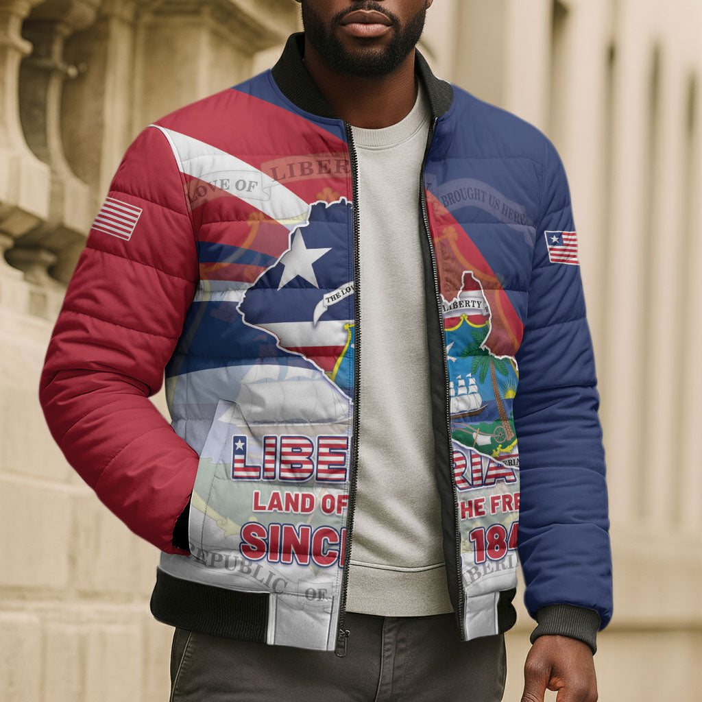 Liberia 1847 Bomber Puffer Jacket Happy Independence Day