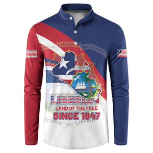 Liberia 1847 Button Sweatshirt Happy Independence Day