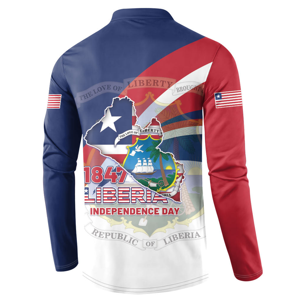 Liberia 1847 Button Sweatshirt Happy Independence Day