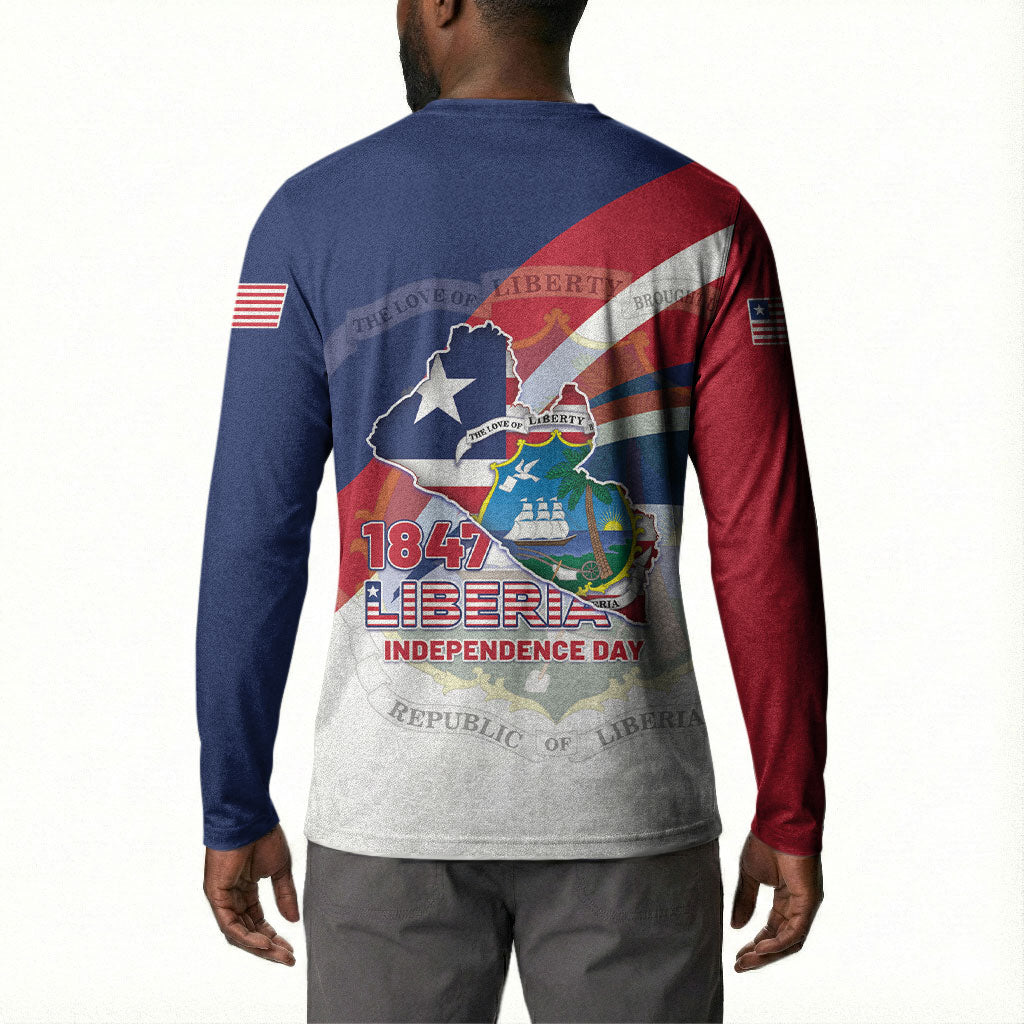 Liberia 1847 Button Sweatshirt Happy Independence Day