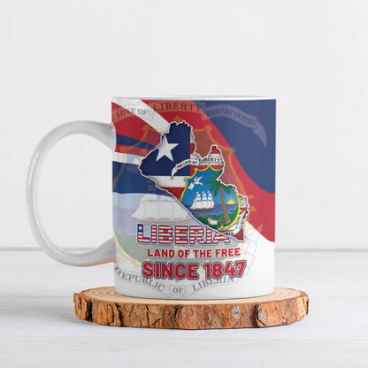 Liberia 1847 Ceramic Mug Happy Independence Day