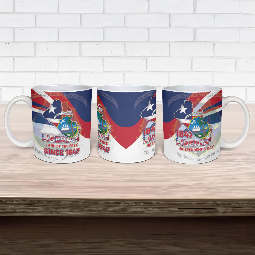 Liberia 1847 Ceramic Mug Happy Independence Day