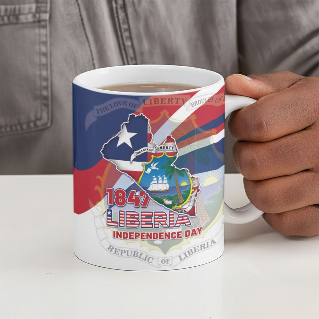 Liberia 1847 Ceramic Mug Happy Independence Day