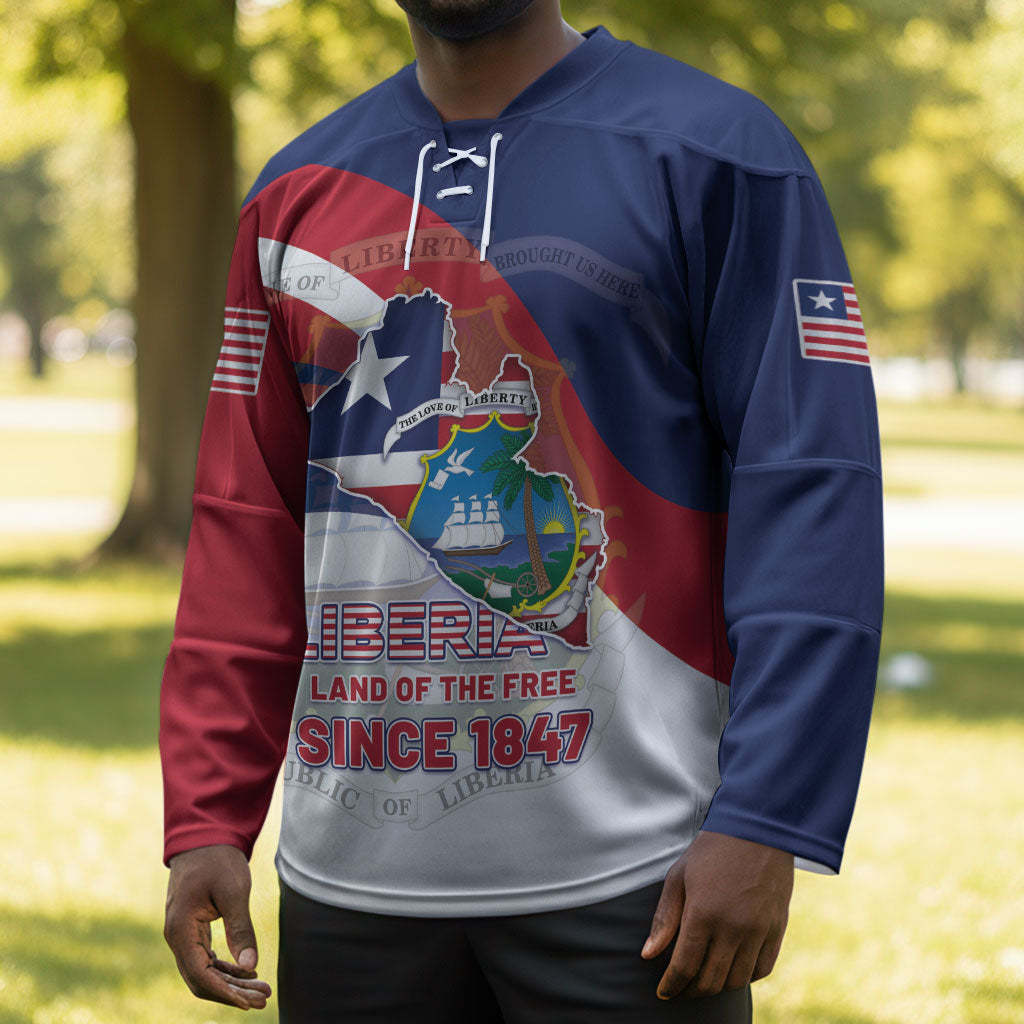 Liberia 1847 Hockey Jersey Happy Independence Day