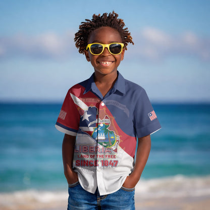 Liberia 1847 Kid Hawaiian Shirt Happy Independence Day