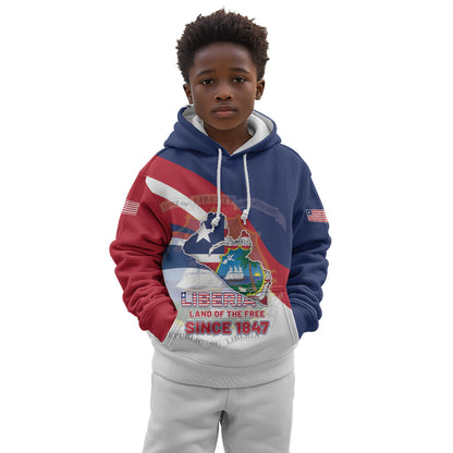 Liberia 1847 Kid Hoodie Happy Independence Day