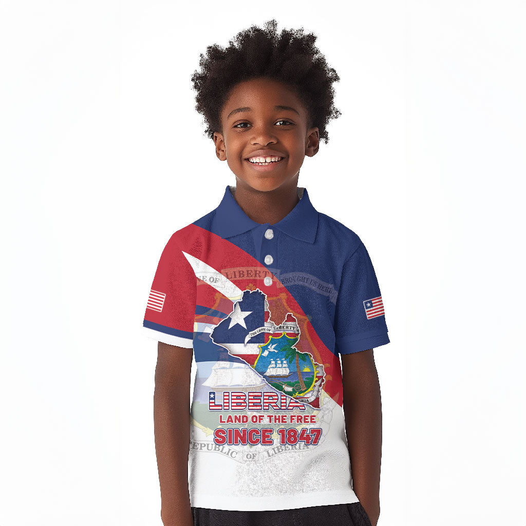 Liberia 1847 Kid Polo Shirt Happy Independence Day