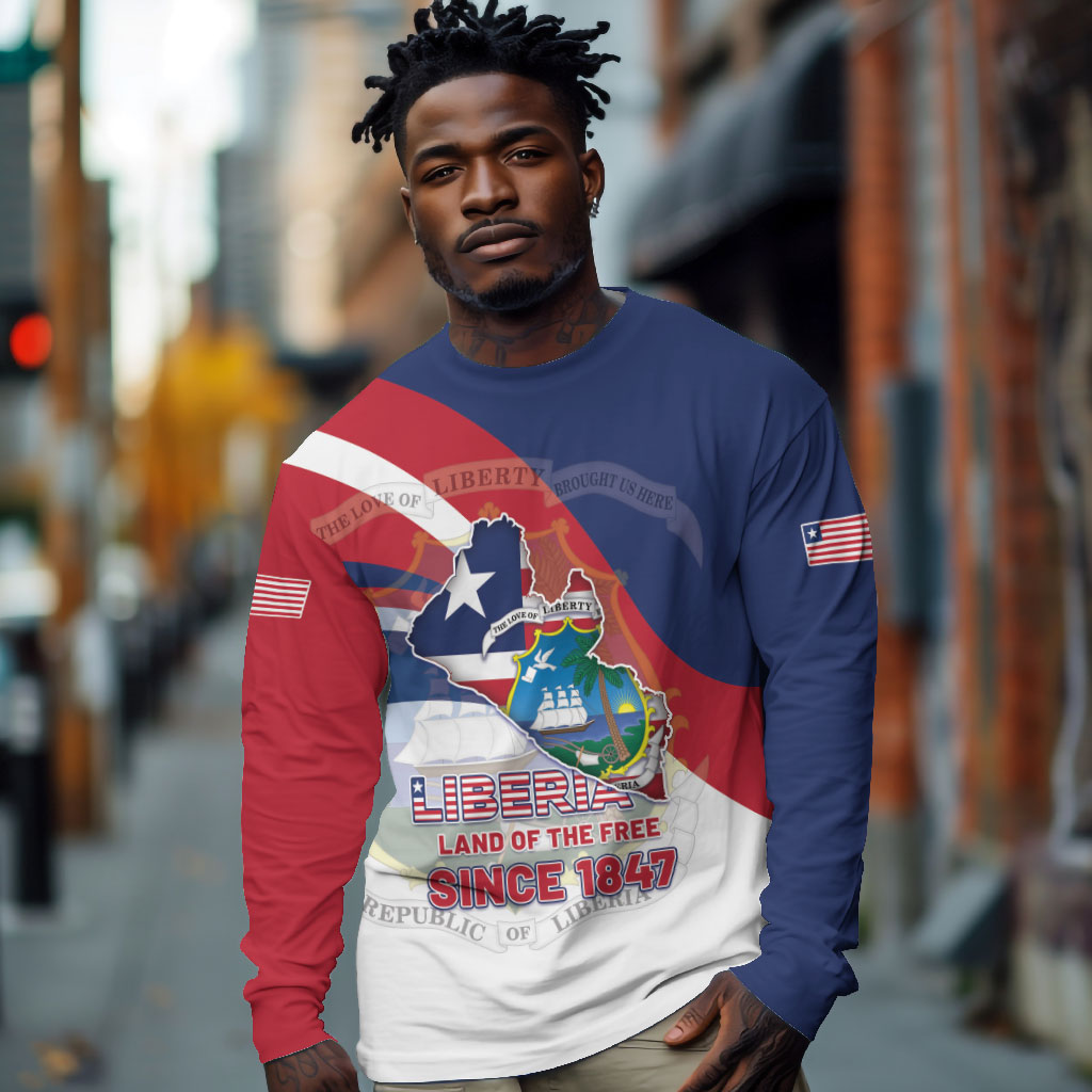 Liberia 1847 Long Sleeve Shirt Happy Independence Day