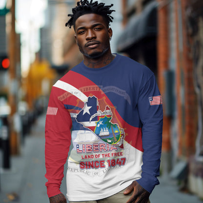 Liberia 1847 Long Sleeve Shirt Happy Independence Day