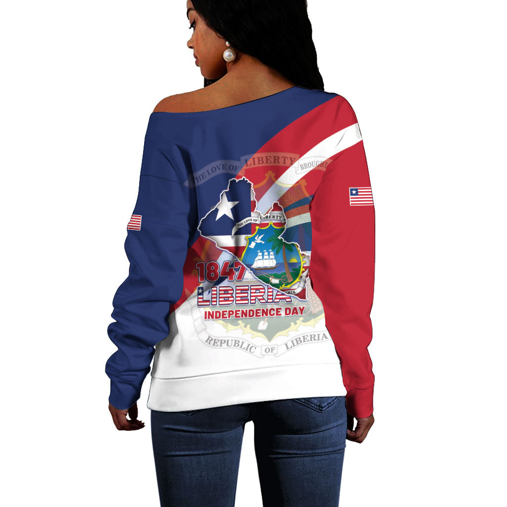 Liberia 1847 Off Shoulder Sweater Happy Independence Day