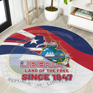 Liberia 1847 Round Carpet Happy Independence Day