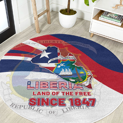 Liberia 1847 Round Carpet Happy Independence Day