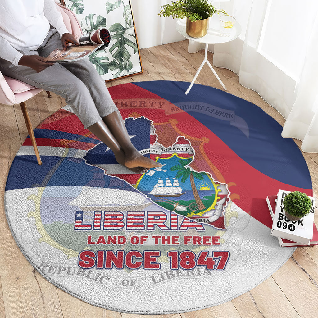 Liberia 1847 Round Carpet Happy Independence Day