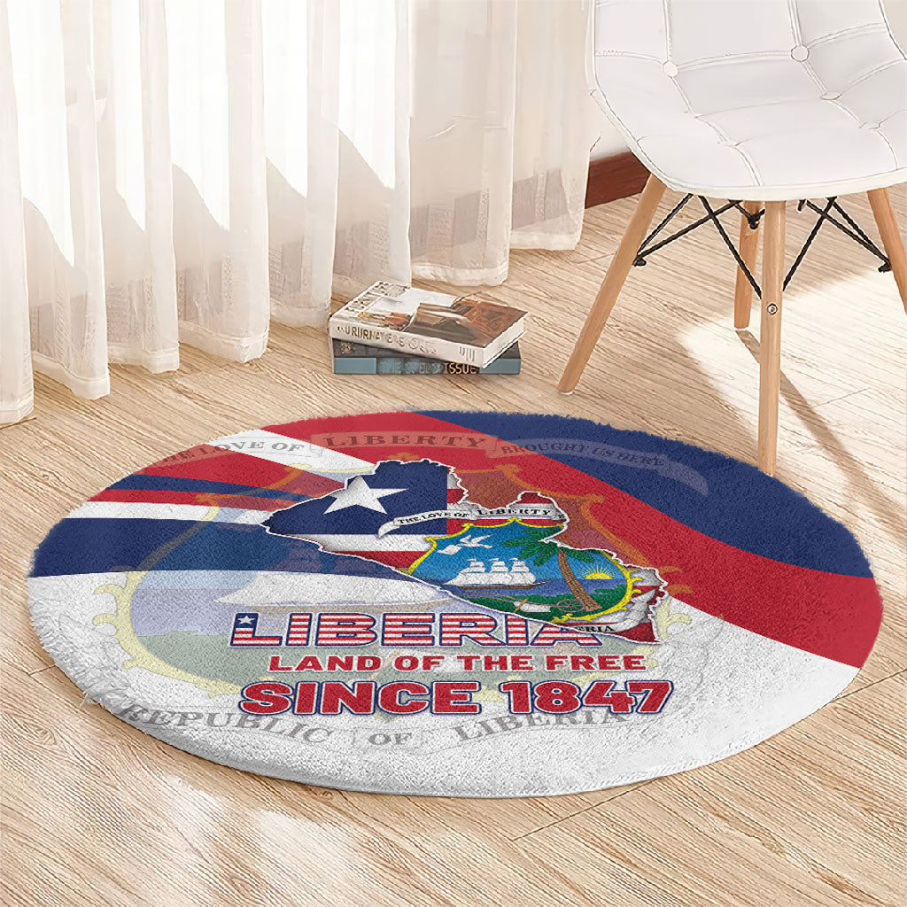 Liberia 1847 Round Carpet Happy Independence Day