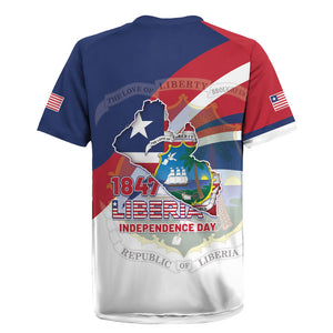 Liberia 1847 Rugby Jersey Happy Independence Day