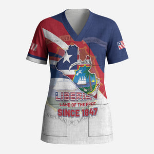 Liberia 1847 Scrub Top Happy Independence Day