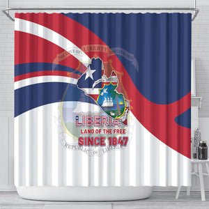 Liberia 1847 Shower Curtain Happy Independence Day
