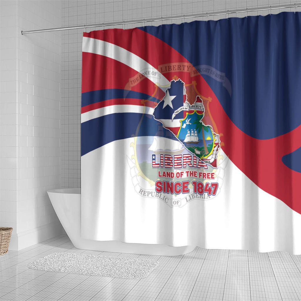Liberia 1847 Shower Curtain Happy Independence Day