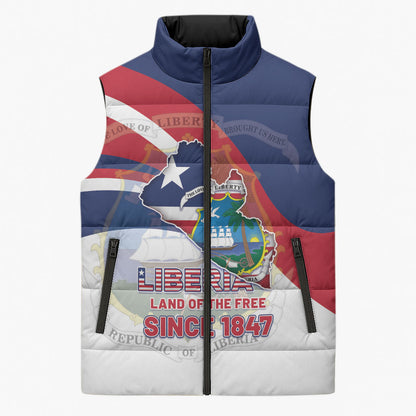 Liberia 1847 Sleeveless Puffer Jacket Happy Independence Day