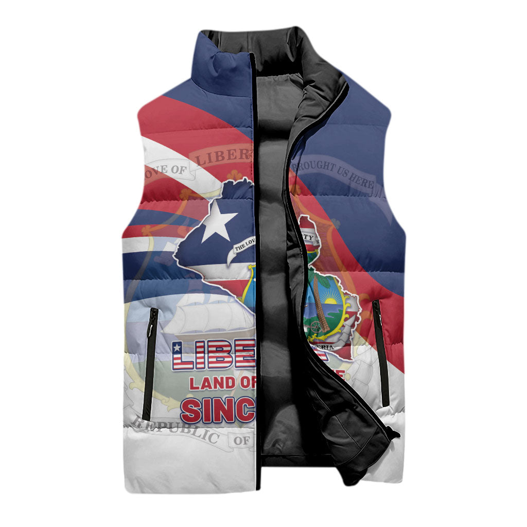 Liberia 1847 Sleeveless Puffer Jacket Happy Independence Day