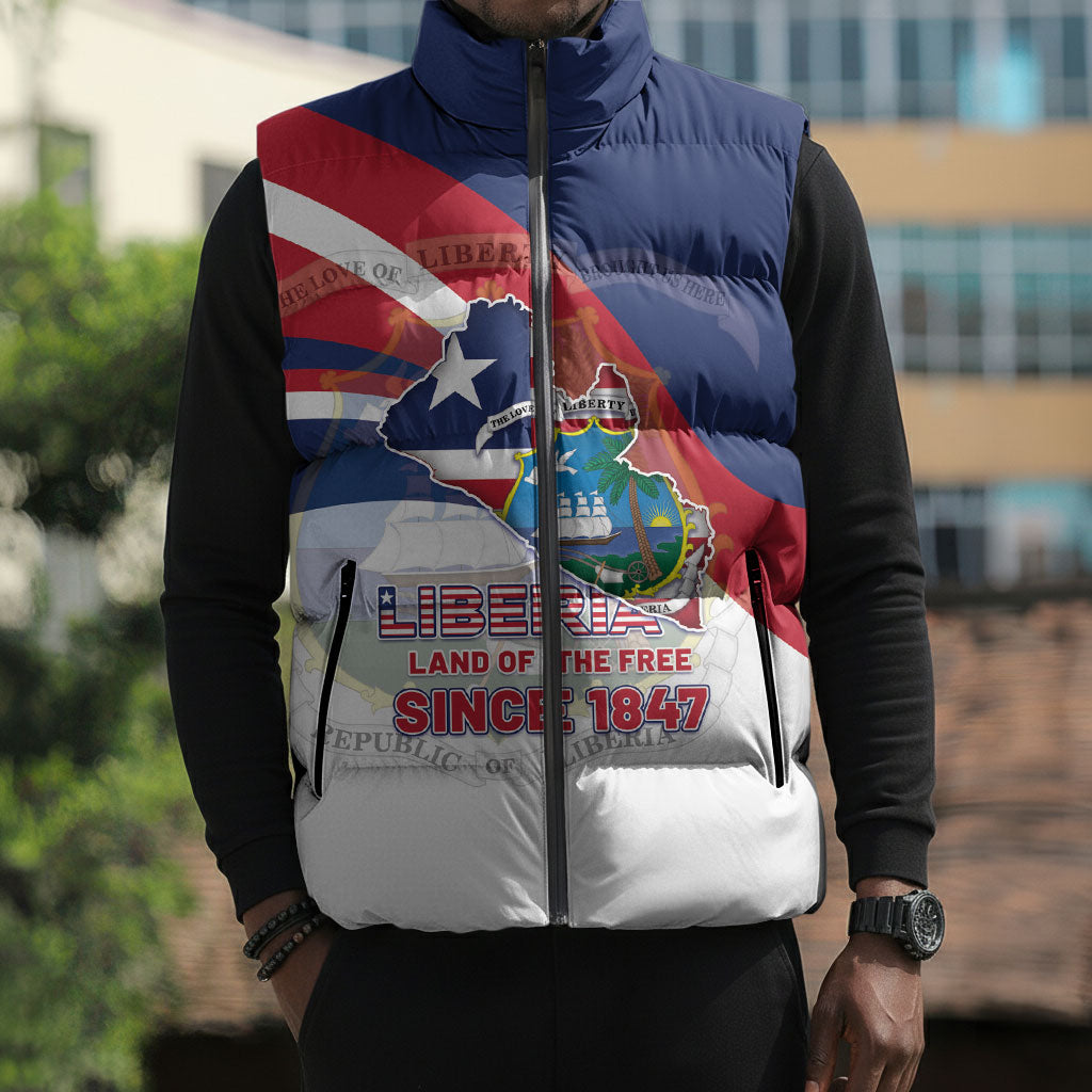 Liberia 1847 Sleeveless Puffer Jacket Happy Independence Day
