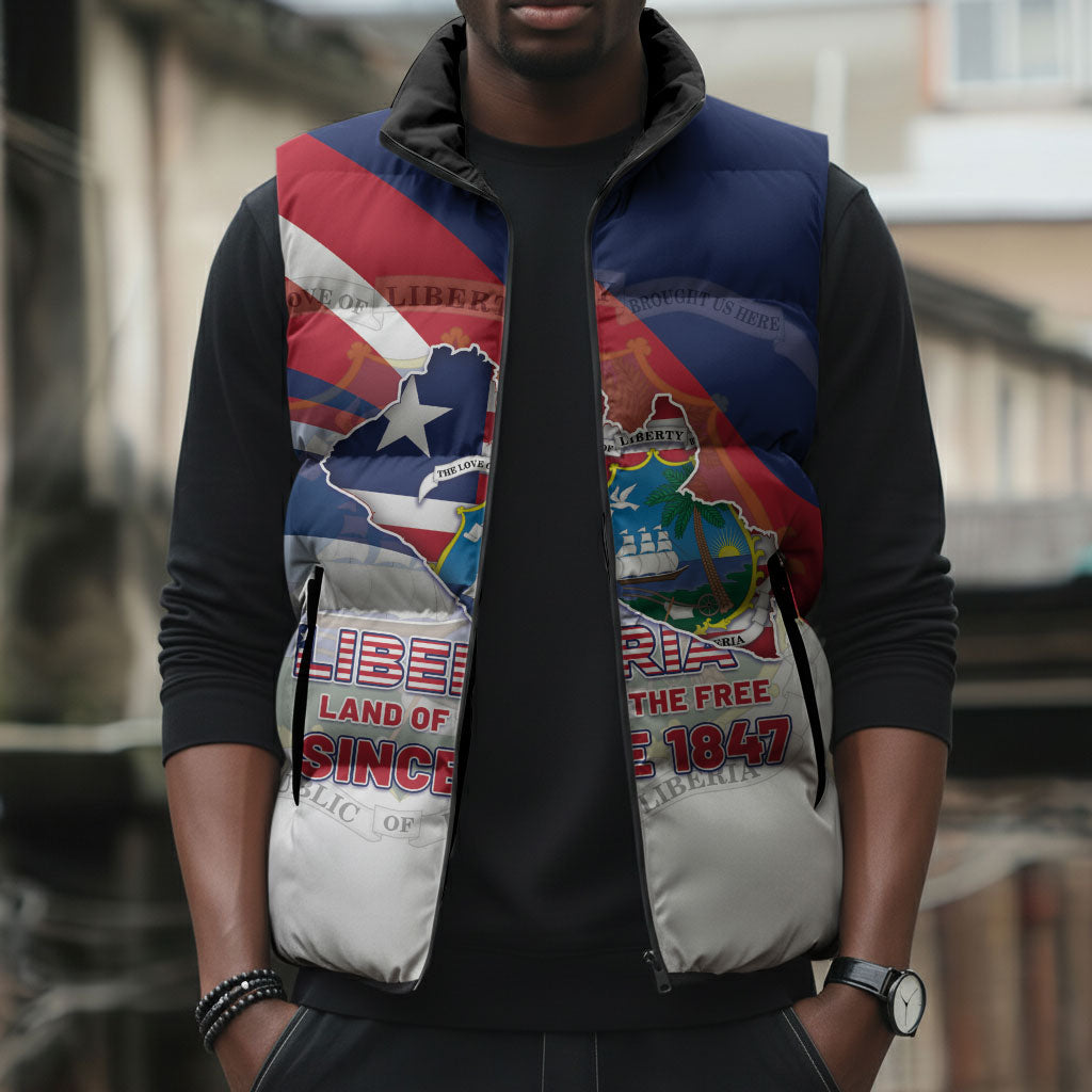 Liberia 1847 Sleeveless Puffer Jacket Happy Independence Day