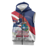 Liberia 1847 Sleeveless Zip Hoodie Happy Independence Day