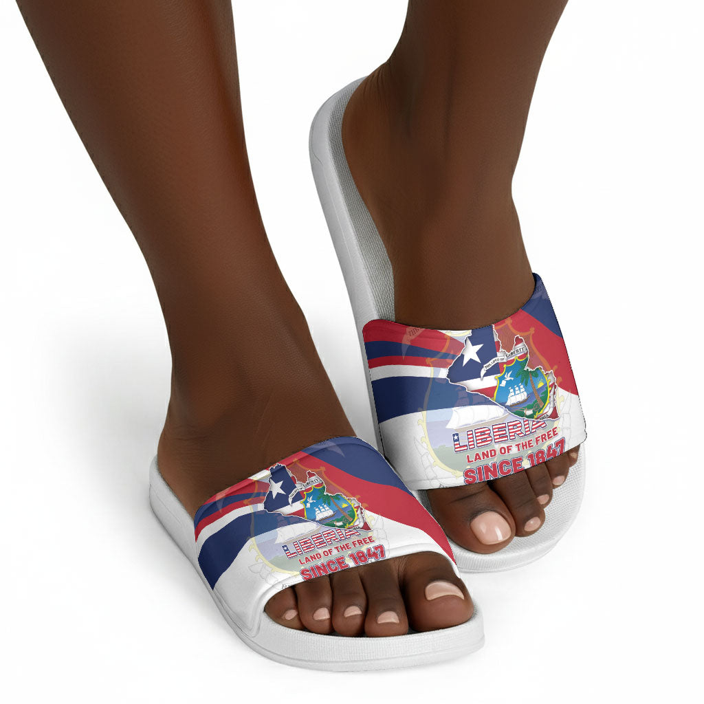 Liberia 1847 Slide Sandals Happy Independence Day