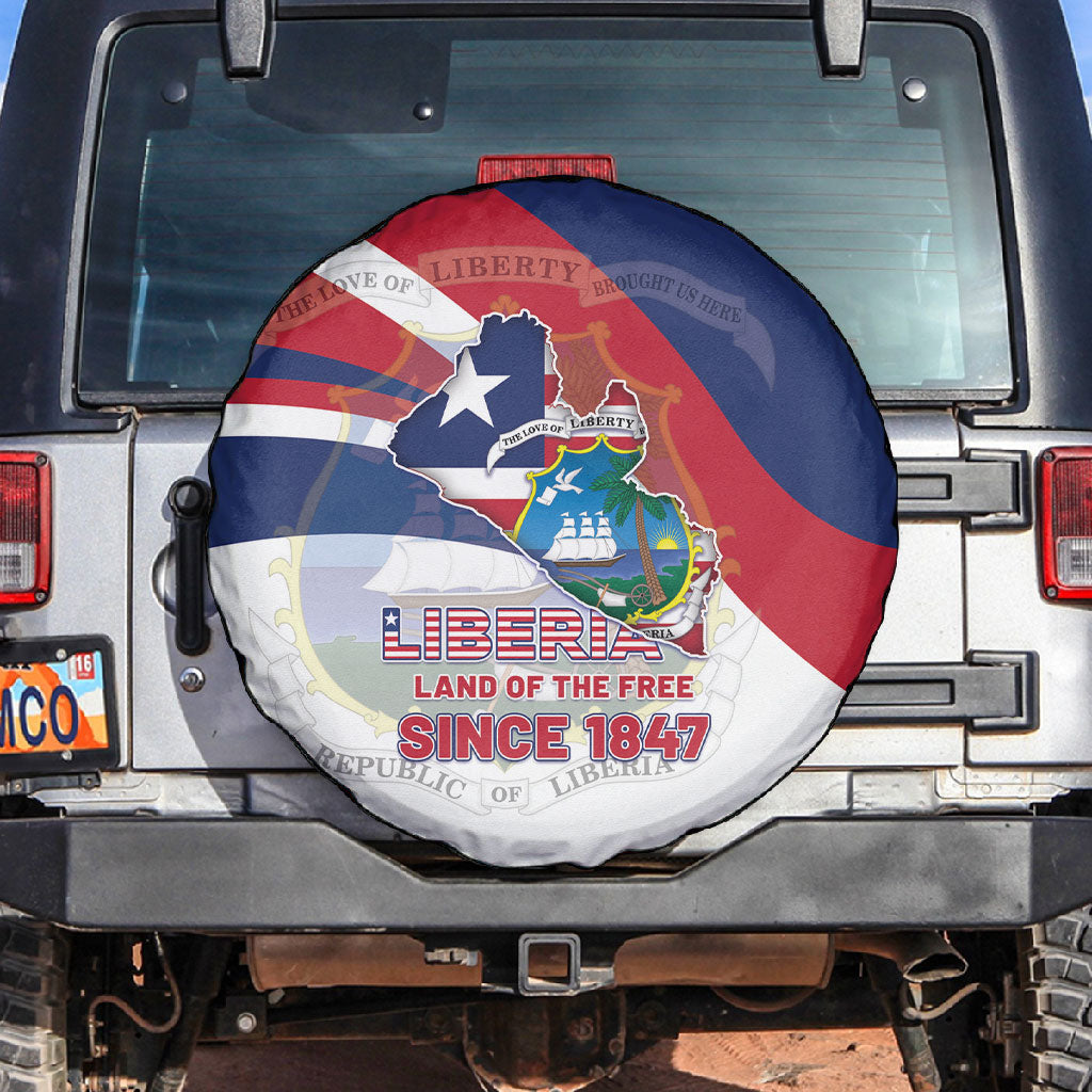 Liberia 1847 Spare Tire Cover Happy Independence Day