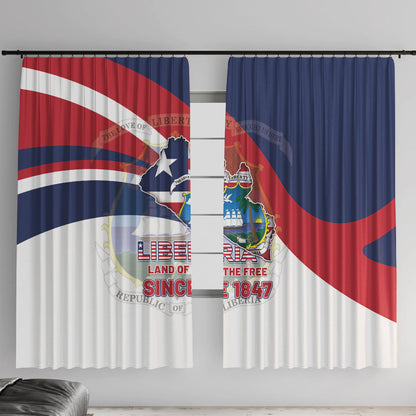 Liberia 1847 Window Curtain Happy Independence Day