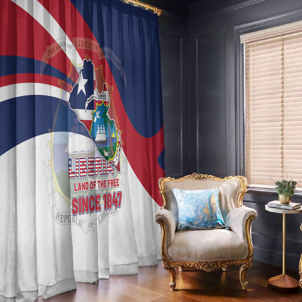 Liberia 1847 Window Curtain Happy Independence Day