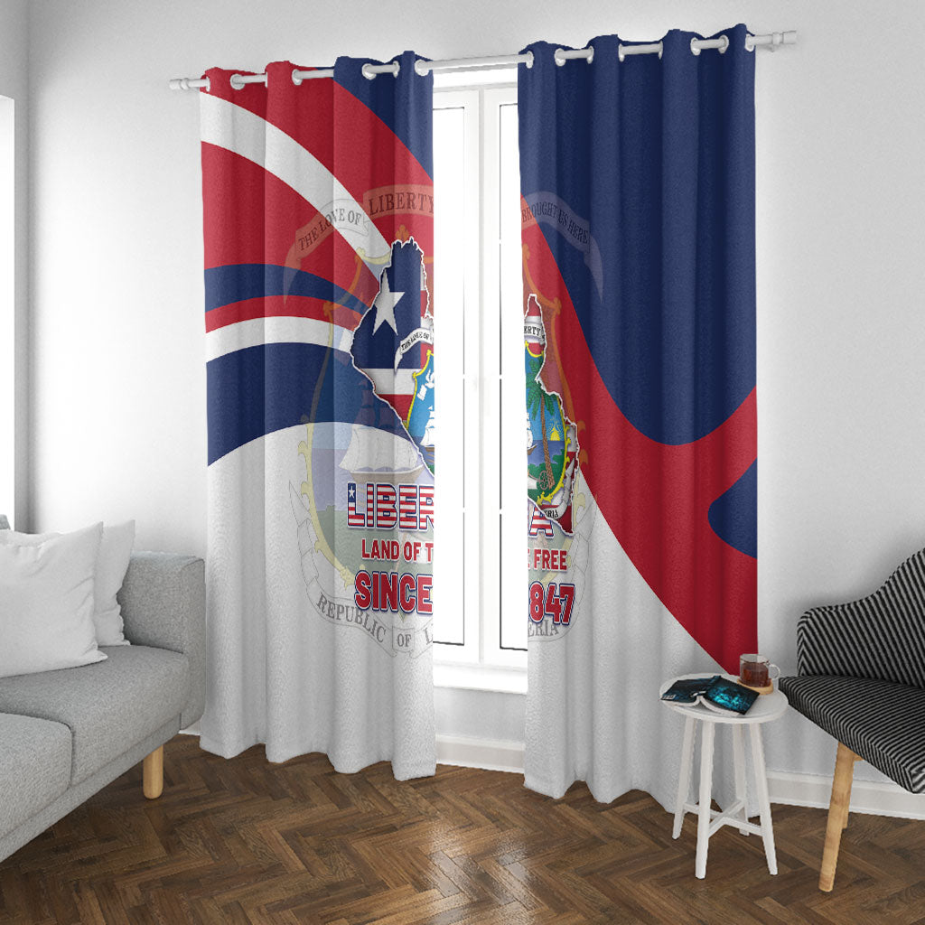 Liberia 1847 Window Curtain Happy Independence Day