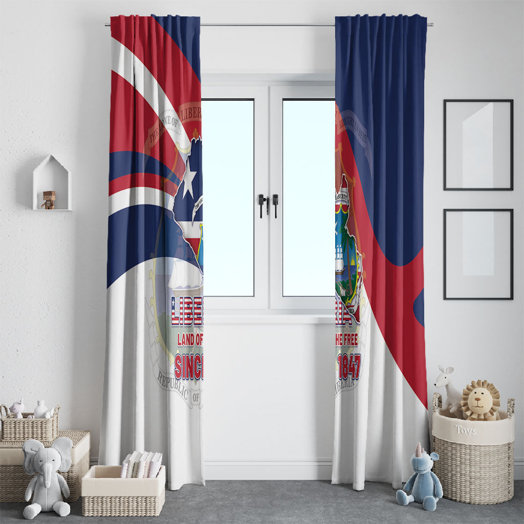 Liberia 1847 Window Curtain Happy Independence Day