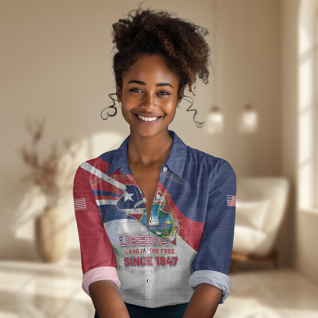 Liberia 1847 Women Casual Shirt Happy Independence Day
