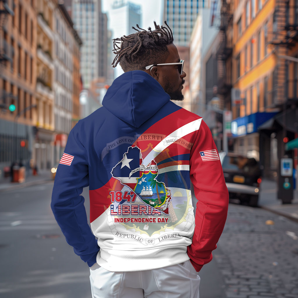 Liberia 1847 Zip Hoodie Happy Independence Day